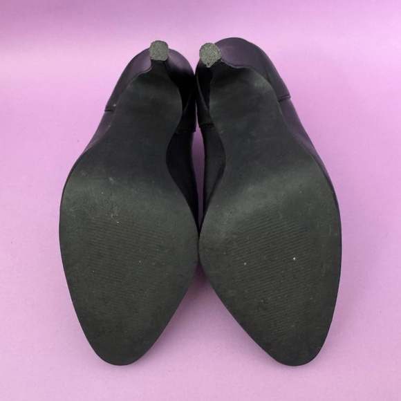 Women's COLIN STUART Black Leather Stiletto High Heel Bootie Size 7B - Picture 6 of 11